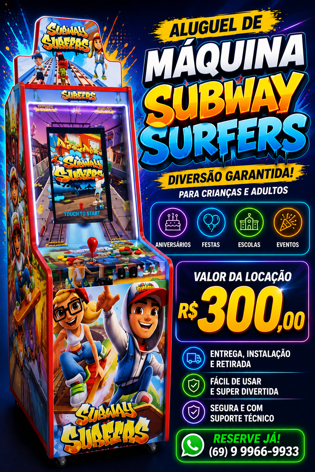 Máquina arcade Subway Surfers